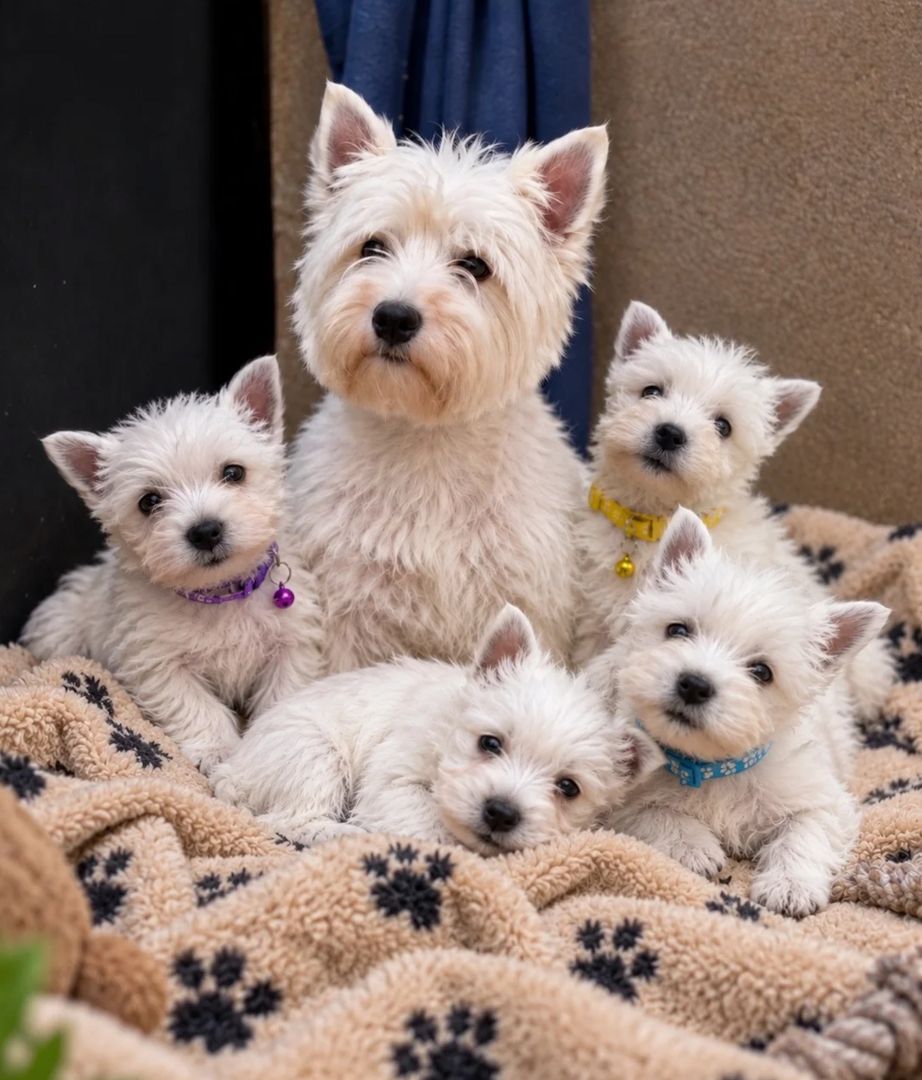 West Highland Terrier-Welpen suchen ein neues Zuhause