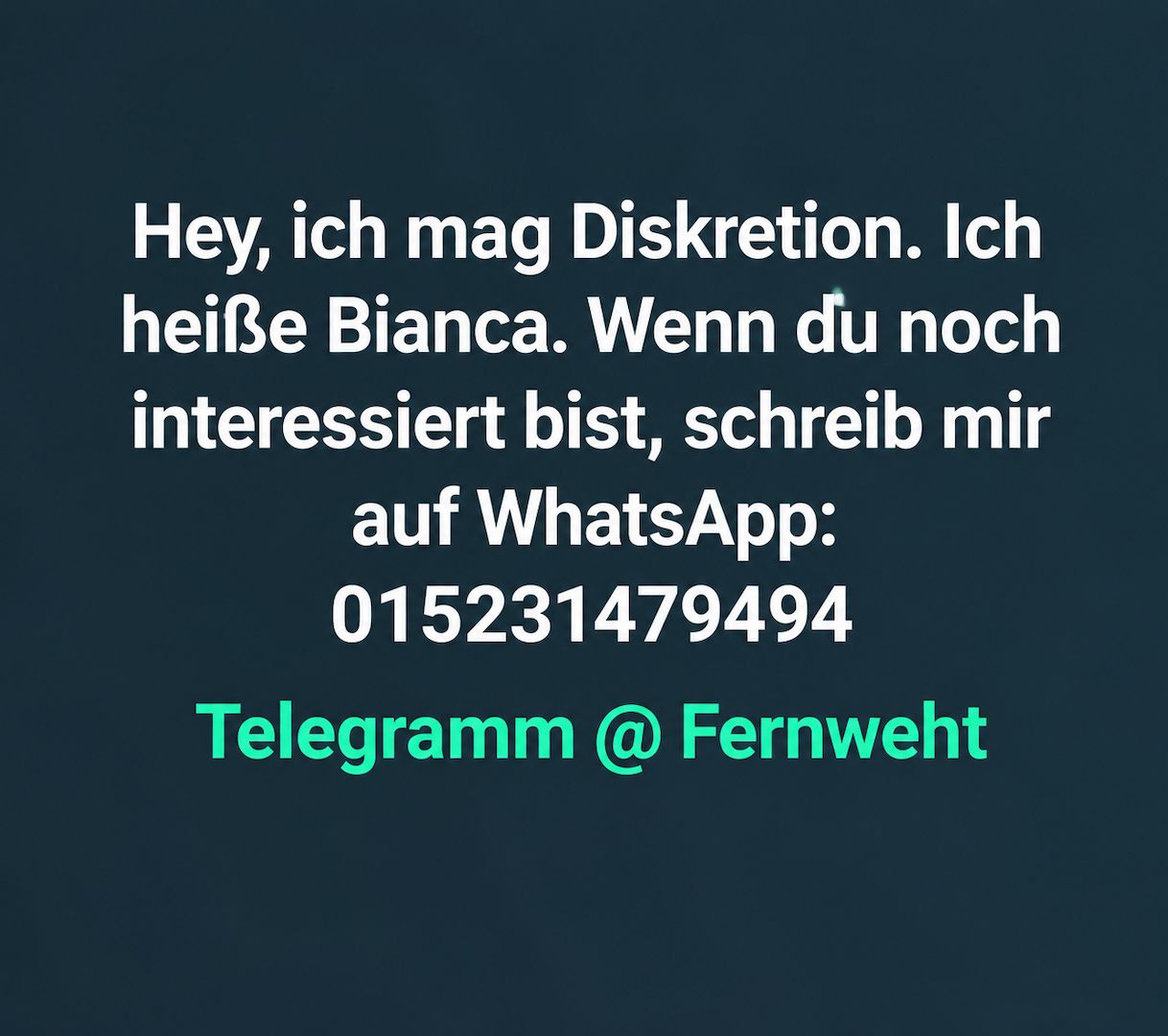Ich bin offen für ONS-Treffen 