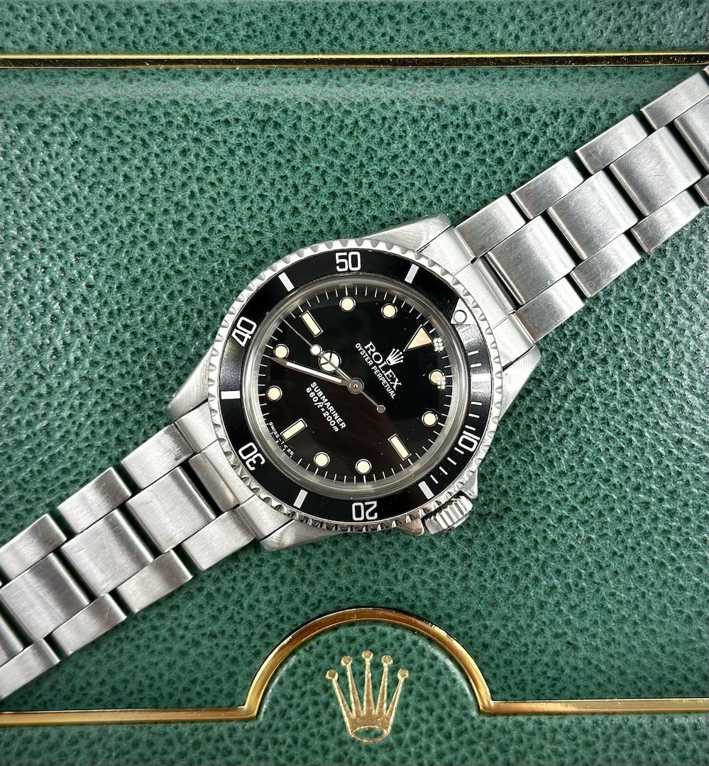 Rolex Submariner 5513 aus 1969, Tritium Patina Stahl 40mm Vintage Uhr