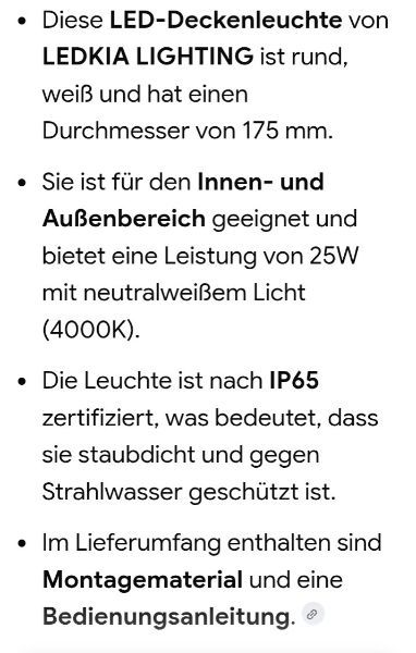 LED Deckenleuchte