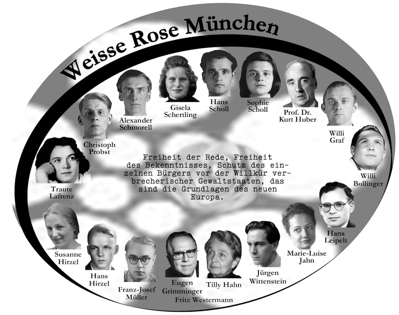 Weisse Rose - Dauer - Ausstellung, weltweit einzigartig und einmalig (Schenkung)