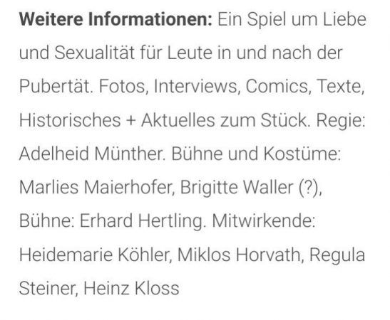 Daumen Kino: WAS HEIßT HIER LIEBE ? Kinder- und Jugendtheater Rote Grütze 1978