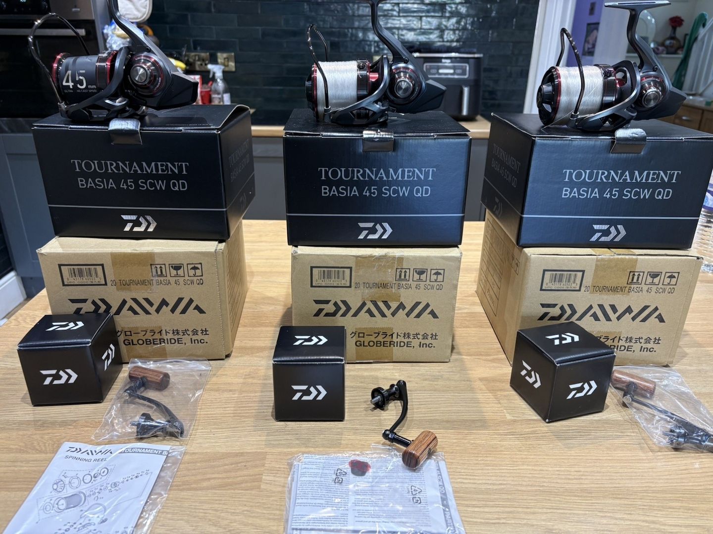 3 x Daiwa Tournament Basia 20 45 SCW QD Rollen Karpfen