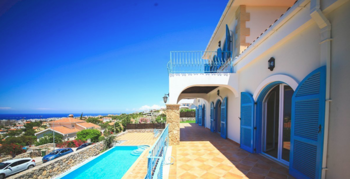 Luxus Villa mit Meerblick, privater Pool, Kamin; Kyrenia, Nordzypern