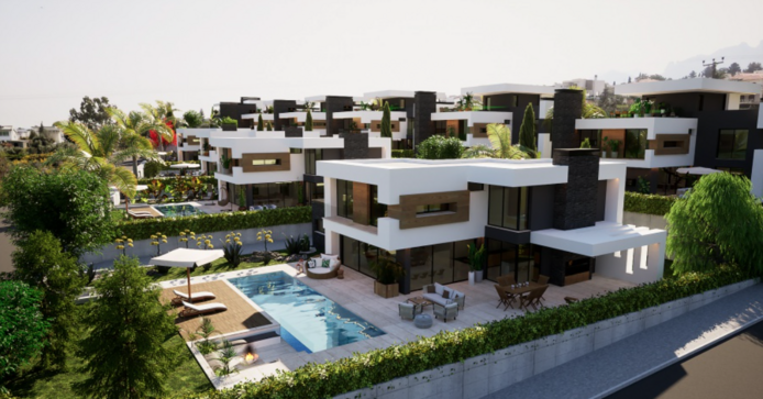 Luxus Villa, 4 SZ, Pool, Dachterrasse, Doppelgarage; Edremit, Nordzypern
