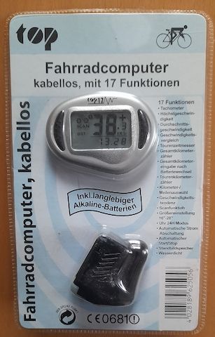 Fahrradcomputer kabellos mit 17 Funktionen