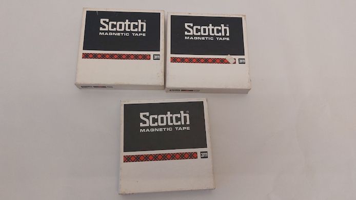 Tonbandgerät Revox und Scotch Vorlaufband, Spulen für BRAUN TG