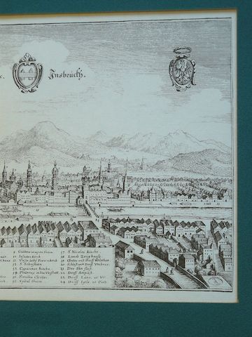 Alte Grafik von Innsbruck 58x43. B072