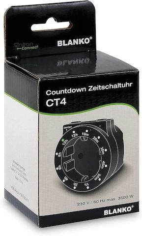 Countdown Zeitschaltuhr CT4, 230V, max 3500W, Timer Adapter Zwischen-Steckdose
