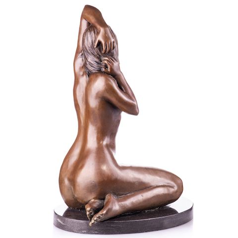 erotische Bronzefigur Weiblicher Akt -Neu 49 cm Hoch