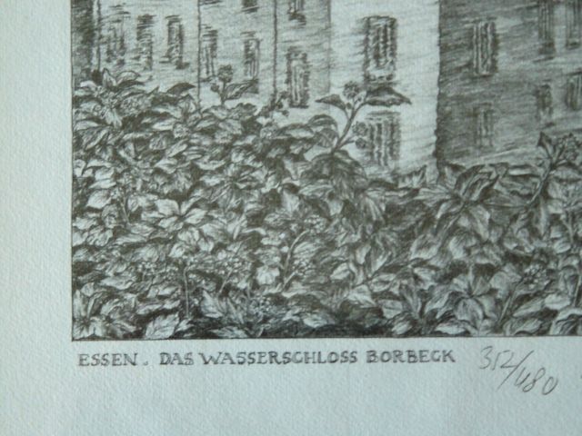 Wasserschoss Borbeck Grafik 43x33. B081