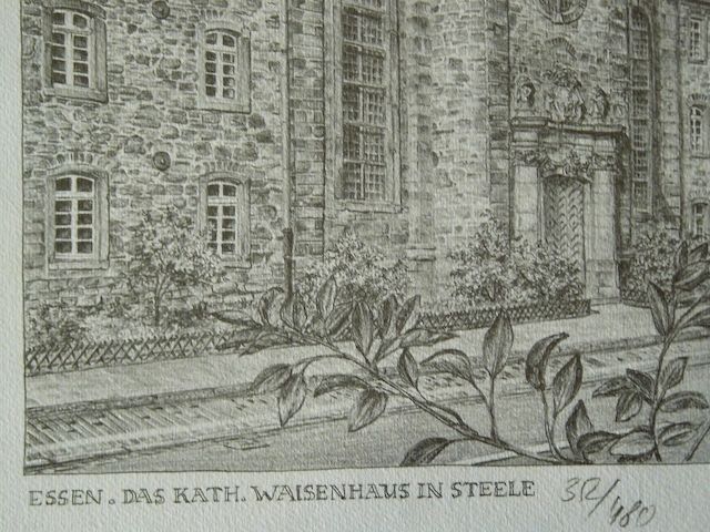Waisenhaus Steele Grafik 43x33. B082