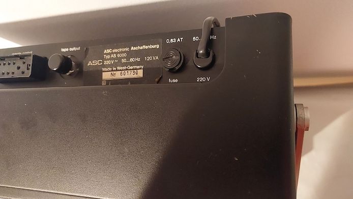 Tonbandgerät ASC 6000, Mod. 6002 S, 2 Spur