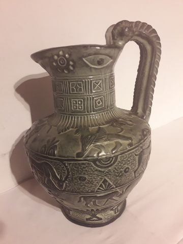 Speicherfund Gr. alte Krug aus Ton o. Keramik reich verziert