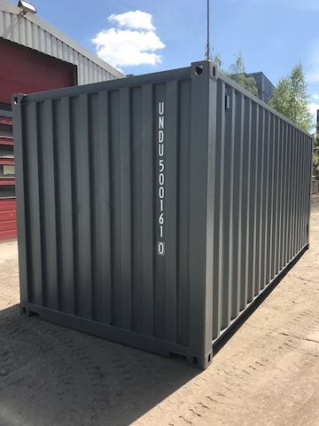 20ft - 20 Fuß Seecontainer Stahlcontainer Container anthrazitgrau