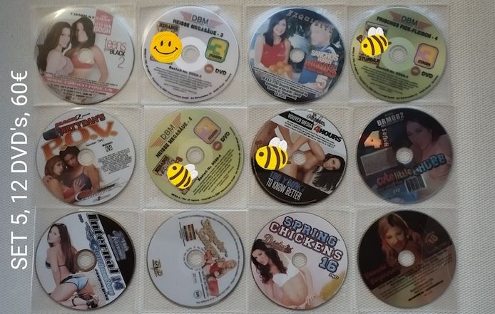 28 Erotik DVD's, so wie abgebildet, guter und gepflegter Zustand. Set 5 und Set 6.