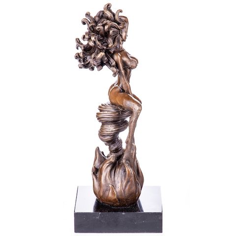 erotische Bronzefigur Weiblicher Akt -Neu 34cm Hoch