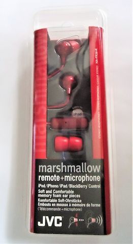 NEU ⭐ JVC HA-FR36-R 💕 Head-Set - InEar - Marshmallow Remote + Microphone 🌼 iPod iPhone iPad NEU