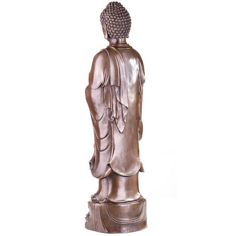Bronzefigur Stehender Buddha | 64 cm hoch | NEU