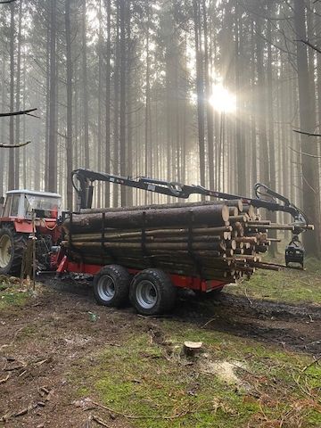 Rückewagen Forstanhänger mit Abnehmbarer Plattform