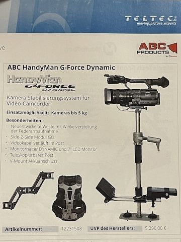 Gebrauchte Steadicam ABC Handy Man G-Force Dynamic