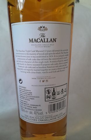 Macallan 12 years Triple Cask Matured, Highland Single Malt, Scotch Wisky,  -   40%, 700ml -