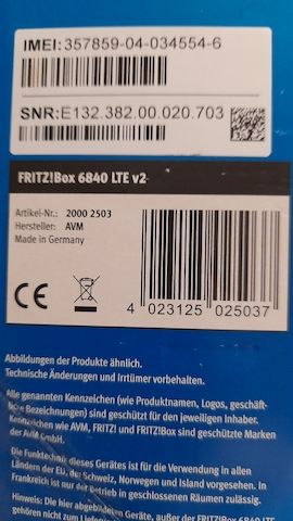 Fritz Box 6840 LTE v2