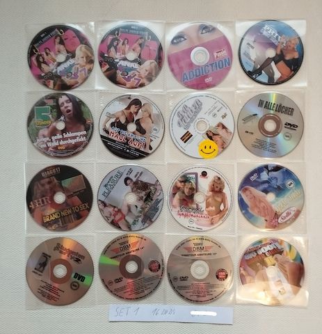 28 Erotik DVD's, so wie abgebildet, guter und gepflegter Zustand. Set 1 und Set 2.