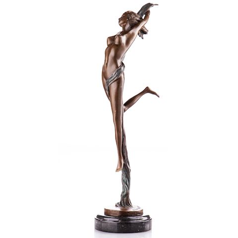 erotische Bronzefigur weiblicher Akt - Neu 47cm Hoch