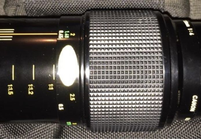 Canon Tasche + Canon Makro FD 100 mm Objektiv
