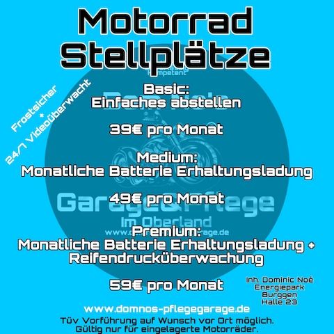 Stellplatz für Motorrad in 86977 Burggen - +Service