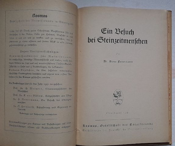 Dr. Hans Nevermann Ein Besuch bei Steinzeitmenschen 1941