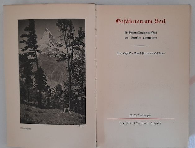 Franz Schmid, Rudolf Peters Gefährten am Seil. 1934