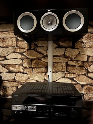 KEF Dolby Lautsprecher sound system R200c, R500 x2, R800ds x2, R50 x2, R400b