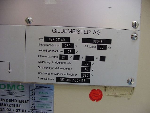 Drehmaschine GILDEMEISTER CT 40 CNC-Steuerung EPL1