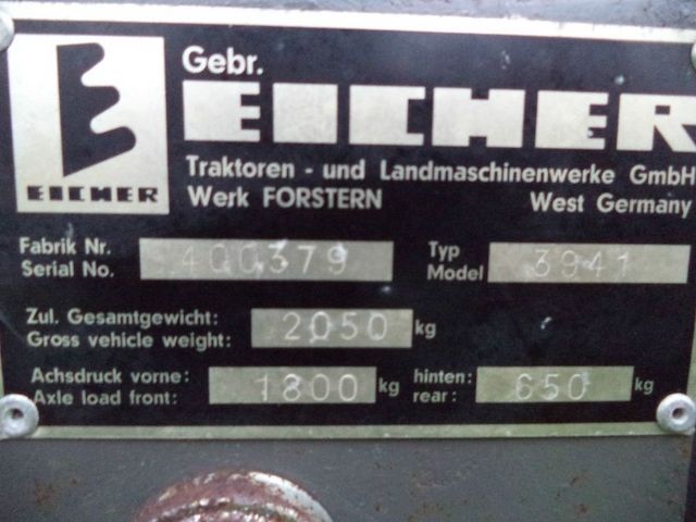 Eicher Eichus HD 12 3941 Oldtimer Hoflader, Mistkanone, extrem selten
