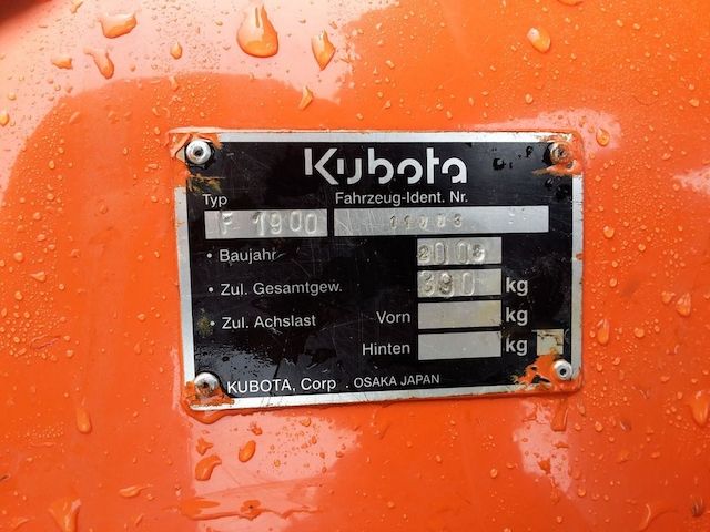 Kubota F1900 Aufsitzmäher 3 Zylinder Diesel Frontmäher PROFI