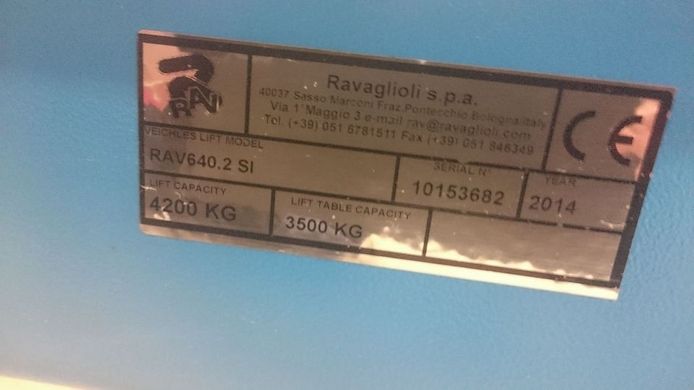 Ravaglioli RAV 640.2 SI Scheren-Hebebühne Scherenhebebühne Scherenbühne 4,2 to