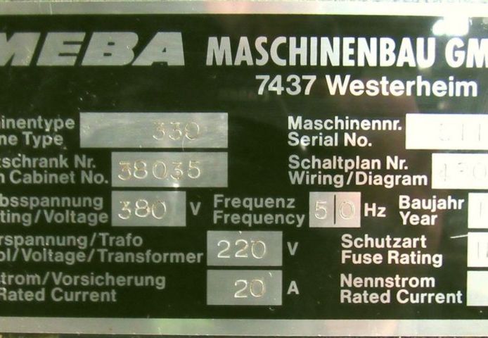 MEBA 330 Bandsägeautomat Hochleistungs-Metallbandsäge