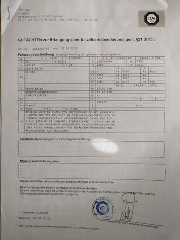 Radlader, Hoflader Zettelmeyer ZL500 mit Betriebserlaubnis