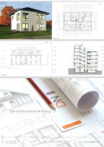 Bauzeichnungen, Baupläne, Grundrisse, Ansichten, 3D …