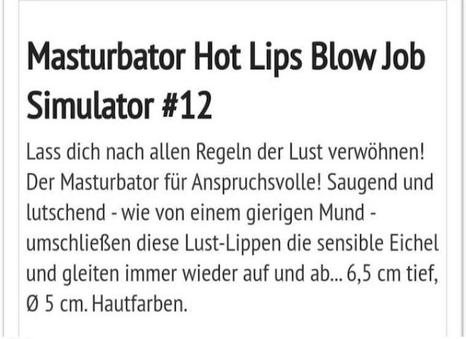 Masturbator Hot Lips Blow Job Simulator 15 Euro 
