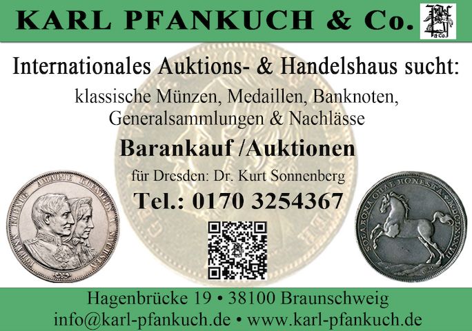 Karl Pfankuch & Co. Auktions- und Handelshaus für Münzen und Briefmarken