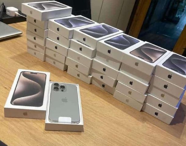 Apple iPhone 15 Pro 128GB = 600 EUR, iPhone 15 Pro Max 256GB = 650 EUR, iPhone 15 128GB = 450 EUR