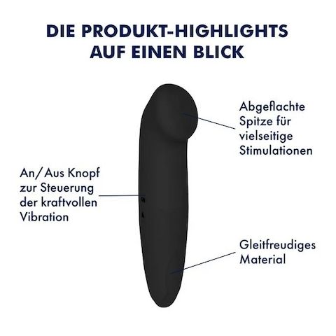 Verkaufe Mini Vibrator mit abgeflachter Spitze, 12 cm schwarz Neu!!! Unbenutzt