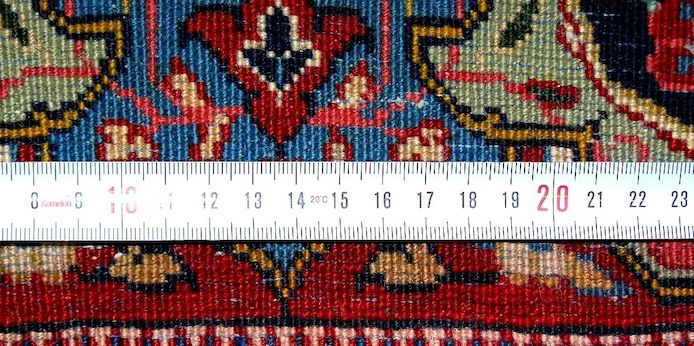Sammlerteppich Keschan Mohtasham 183x109 19. Jh. T113