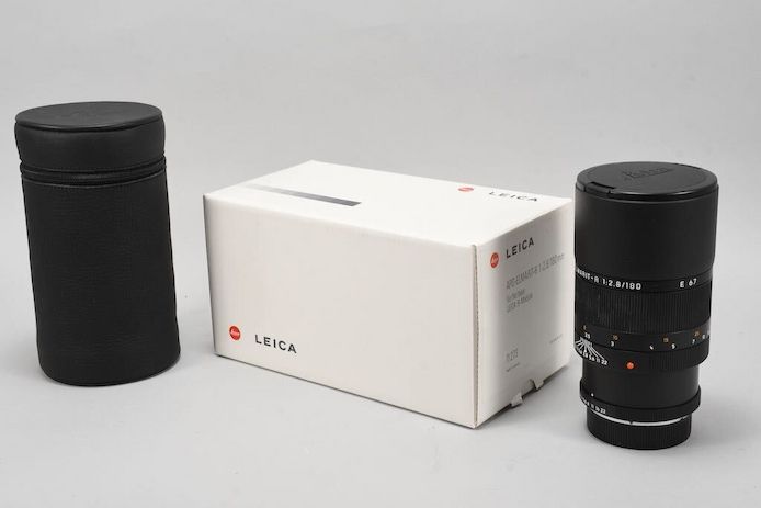 Leica Apo-Elmarit-R 1:2.8/180 Objektiv, mit Ledertasche