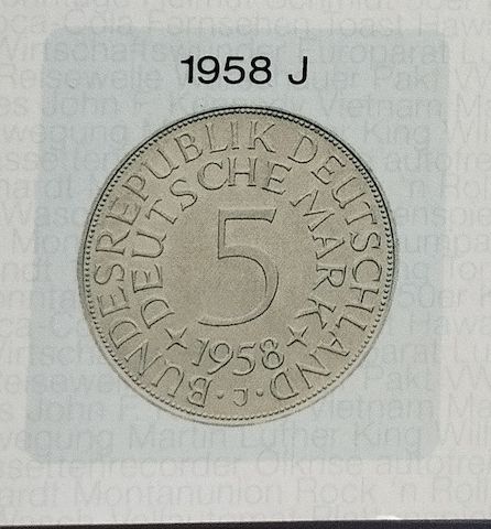 Suche komplette, vollständige 5 DM Silberadler- Sammlung, von 1951 bis 1974