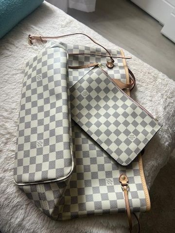 Louis Vuitton Speedy weiße Handtasche, Leder, neu.