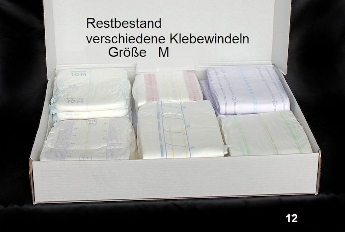 klebewindeln Größe M, Restbestand
